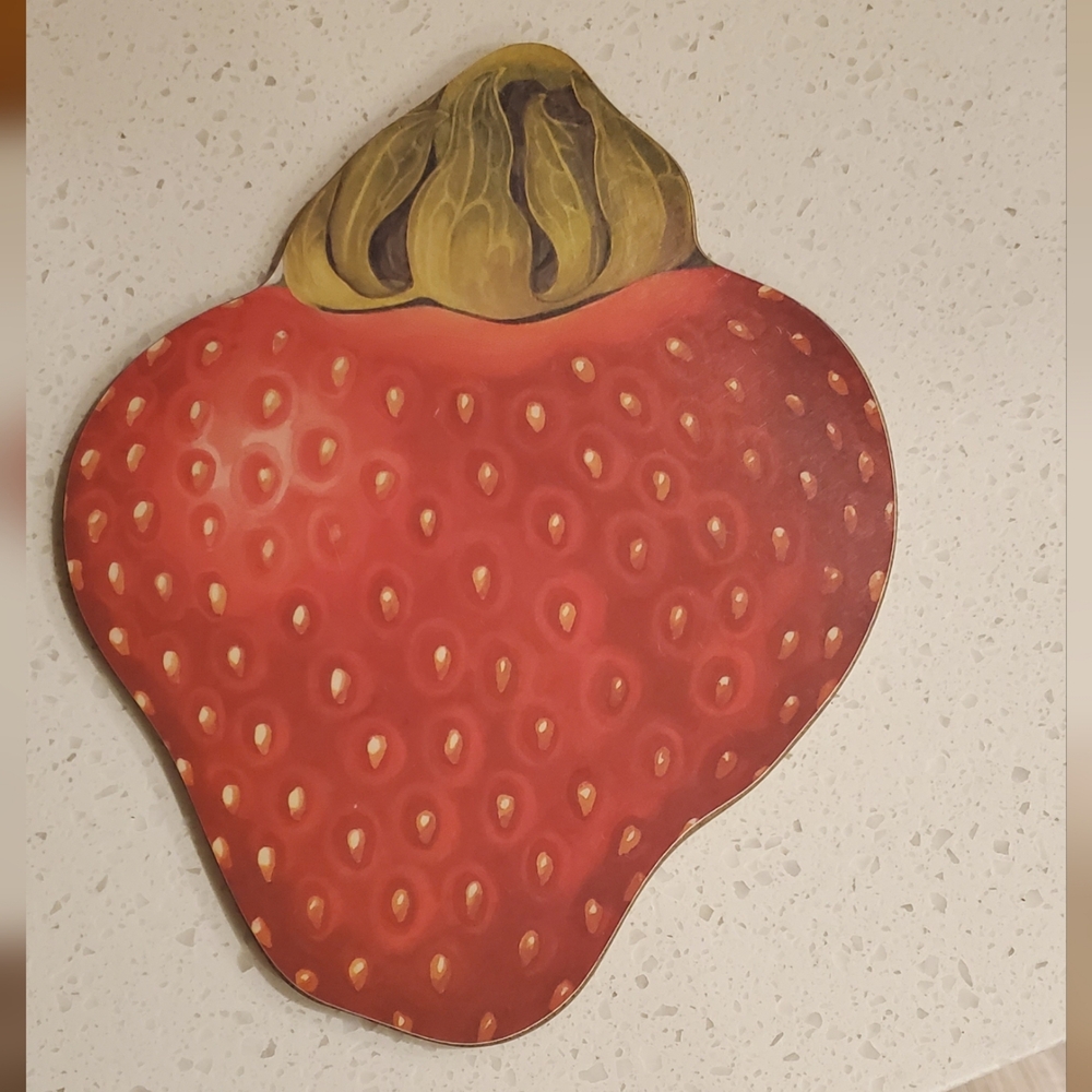 Vintage Wilscombe Strawberry Melamine, 11" Cutting Board,Made in England, EUC - Picture 4 of 14